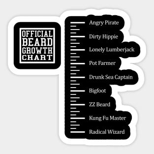 Funny Beard Ruler Shirt Sticker